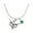 Green, variant on Longhorn - Texas - Pink Bicone Crystal Necklace