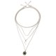 thumbnail image 1 of Collar bohemio de luna creciente en plata y turquesa - Gargantilla ajustable para mujeres y niñas, 1 of 5