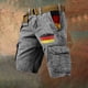 thumbnail image 1 of WILLBEST Pantalones Cortos de Trabajo con Bandera Alemana para Hombre, Holgados, Informales, para Exteriores, 1 of 2