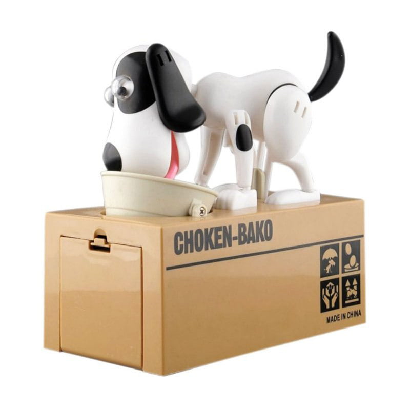 Saving Box,Counting Coin Money Bank,Coin Sorters for Kids Eat Money Dog Piggy Bank Black Puppy Money Saving Box Hungry Dog Piggy Bank Cute Automatic Stealing Coin Bank Dog Piggy Bank