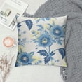 thumbnail image 2 of Shiartex Blue Floral Pillow Covers Chinoiserie Flower Outdoor Decorative Throw Pillow Covers Blue and White Rustic Pillowcases Farmhouse Square Cushion Covers for Couch Decor 22x22in, 2 of 5