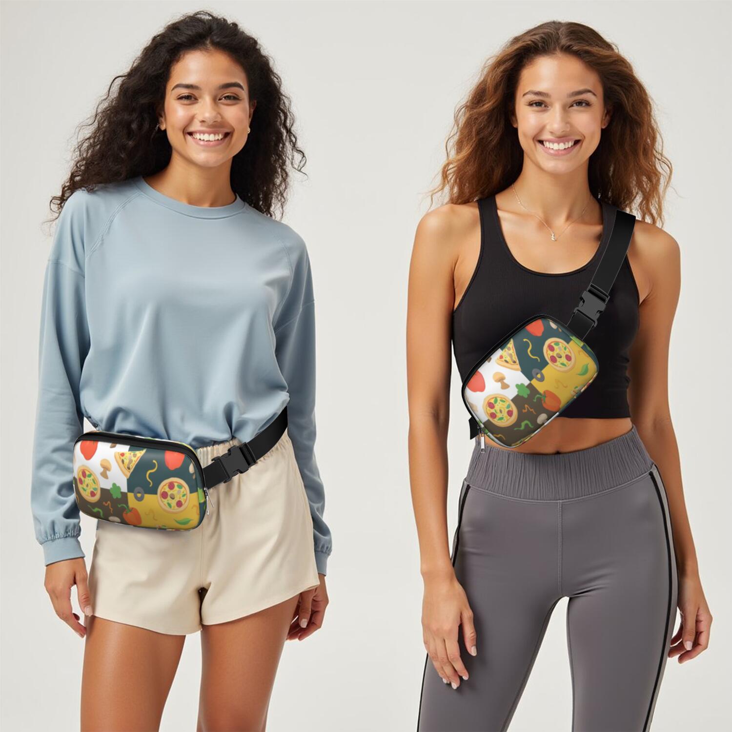 Waist Bag for Sports Enthusiasts Commuters Waist Bag & Hip Bum Bag with Adjustable Strap for Outdoors Workout Traveling Pizza Sporty Waist Pack
