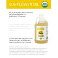 thumbnail image 2 of velona USDA Certified Organic Sunflower Oil - 64 Fl Oz | 100% Pure and Natural Carrier Oil | High Oleic, Refined| Cooking, Skin, Hair, Body & Face Moisturizing, 2 of 5