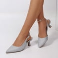 thumbnail image 4 of BOCCA Women’s Kitten Heel Pumps, Pointed Toe Glitter Dress Shoes for Work, Party & Evening Wear, 4 of 6