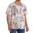 thumbnail image 4 of Fotbe Rose Flowers print Short Sleeve Button Down Shirts for Men Casual Summer Beach Wrinkle Free Shirt-XX-Large, 4 of 7