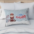 thumbnail image 4 of Hello Winter Ragdoll Smiling in Red Scarf Hat Welcome Christmas Quilt Pillowcase Cat Lover Kitten Owner Gifts Idea Throw Pillow Cover Bed Home Decor - 00017, 4 of 5