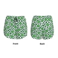 thumbnail image 5 of Xecao's Leopard print St. Patrick's Day for a double-layer running short for women, perfect for gym, tennis, and more, featuring a convenient pocket., 5 of 9
