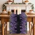 thumbnail image 2 of Table Runner 70 Inches Long for Kitchen Dining, Purple Lavender Dresser Scarf Farmhouse, Dining Table Decorations for Wedding/Parties, Spring Watercolor Wildflowers Plant Black 13 x 70 In, 2 of 8