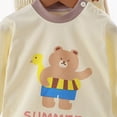 thumbnail image 4 of TOWED22 2 Piece Toddler Baby Girl Boy Fall Winter Clothes Long Sleeve Sweatshirt Tops Elastic Waist Pants Cute Print Outfits Clothing Set(Beige,12-18 M), 4 of 5