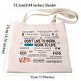thumbnail image 4 of Severance TV Show Merchandise Don't Live To Work Work To Live Tote Bag Tv Show Inspired Reusable Shoulder Bag, 4 of 6