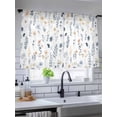 thumbnail image 5 of Sheer Curtains 54 Inch Length, Blue Yellow Spring Floral Semi Sheer Curtains Light Filtering Window Treatment, Watercolor Botanical Flowers Privacy Voile Drapes for Living Room Bedroom 52x54 Inch, 5 of 7