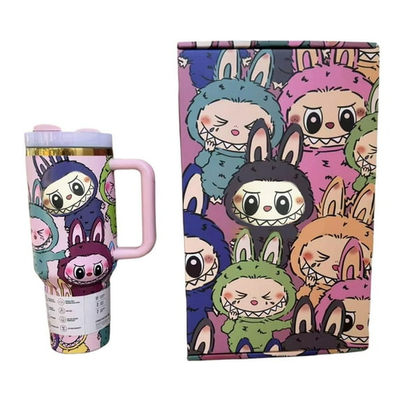 New Cross-Border New Product Stanley Cartoon Labub 40Oz Car Cup Car Straw Cup
