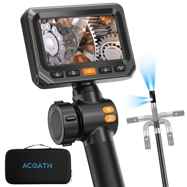 Borescopio Acoath de doble lente 1080p con pantalla de 4,3" y cable de 1,5 m