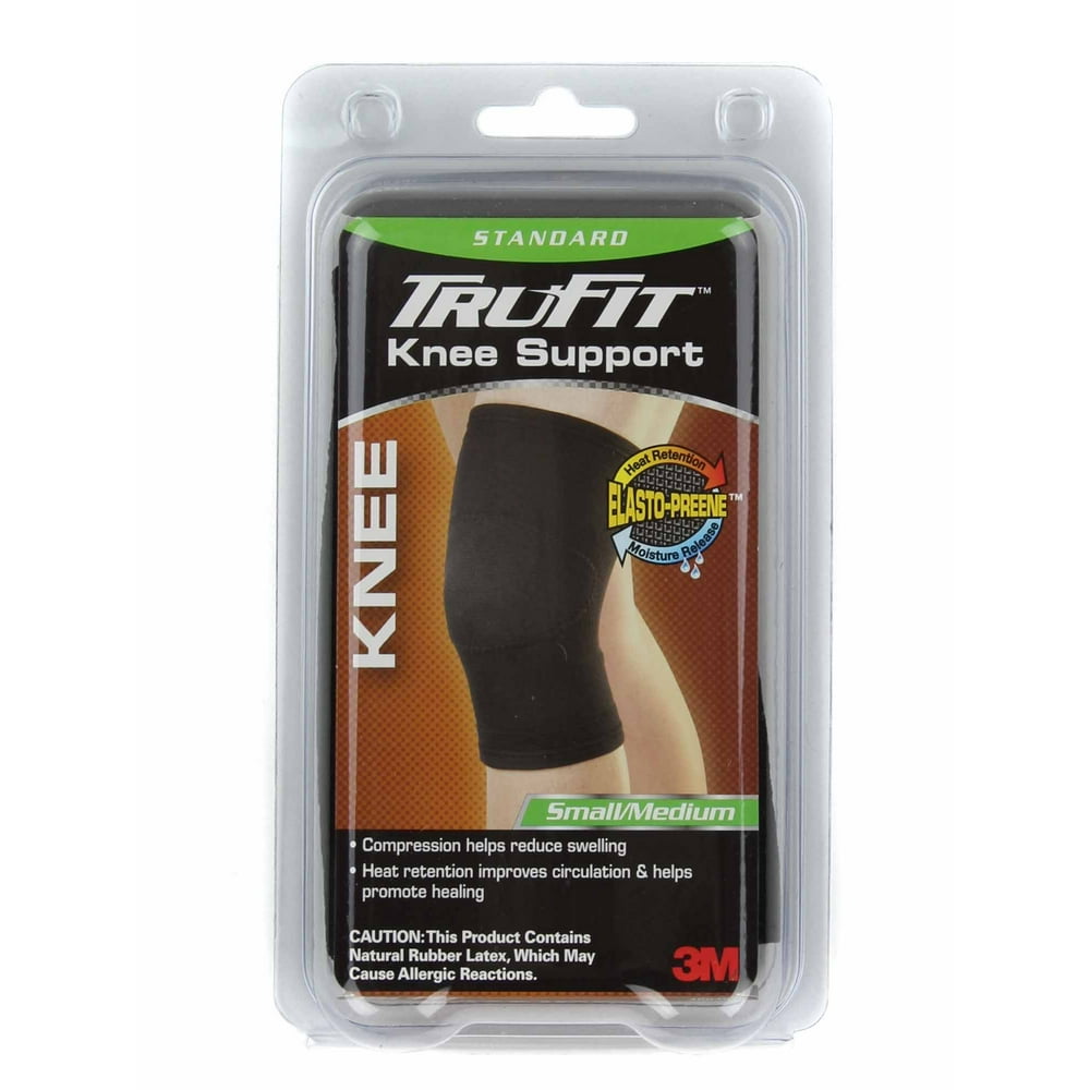 3M TruFit Neoprene Blend Standard Knee Support Brace (Black, Small/Medium)