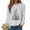 Light Gray, variant on larppty Christmas Sweatshirt Women Cute Xmas Tree Snowman Print Graphic Pullover Sweater Winter Tops Party Casual Crewneck Clothes （Brown, L）