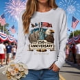 thumbnail image 2 of Leey-World 250 Years America Anniversary 250th Independence Day Freedom T-Shirt Fourth Of July Shirts for Women(Light Gray,L), 2 of 9