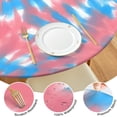 thumbnail image 4 of Colorful Tie Dye Pattern Round Fitted Tablecloth with Elastic Edge,Dining Table Cover Waterproof,Outdoor Round Tablecloth for Camping,Dining,Indoor and Outdoor, 4 of 7