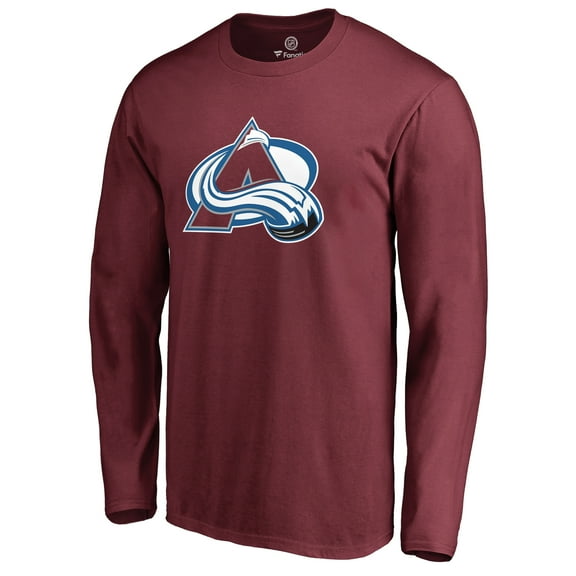 Men's Maroon Colorado Avalanche Primary Logo 2 Long Sleeve T-Shirt