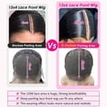 thumbnail image 4 of Pelucas con encaje en la parte delantera Pizazz 13 x 6 HD 180 Density Body Wave de 18 pulgadas, 4 of 6