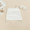 thumbnail image 2 of Ensembles de Bandeau Robe Bébé Jupe Couleur Unie Noeud Noeud Coiffe, 2 of 6