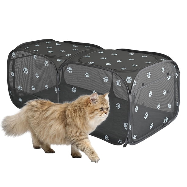 Corral para Mascotas EighteenTek 2 en 1 para Perros y Gatos de 118 cm Sin Ensamblaje