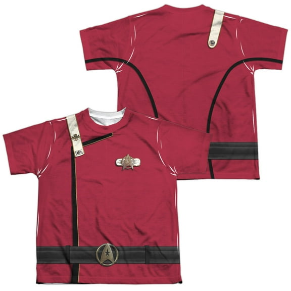 Star Trek Men's  Admiral Kirk Uniform Sublimation T-shirt White