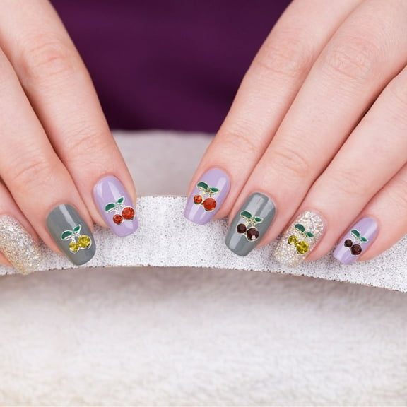 PBPBOX 60Pcs Iridescent Nail Charms Glass Crystals for Nail Decorations Women Party