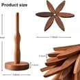 thumbnail image 5 of Wooden Trivets for Hot Dishes, Tree Shape Trivet Set, 4 Walnut Wood + 1 Stand stored Like a Christmas Tree,Foldable Kitchen Wooden Trivet,for Hot Dishes、Pot、Bowl、Teapot、Hot Pot Holder, 5 of 7