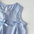 thumbnail image 7 of UngA Girls Cute Bow Crop Tank Top and Wide Leg Pants Set Two Piece Summer Outfits for Kids Toddler 2-3 Years,Light Blue, 7 of 7