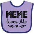 thumbnail image 3 of Inktastic Meme Loves Me Baby Clothes Girls Baby Bib, 3 of 4