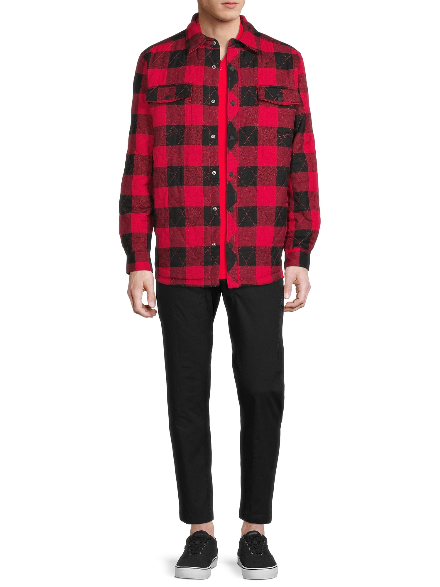 George Men's and Big Men's Shirt Jacket, Up to Size 5XL