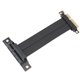 thumbnail image 1 of Cable De Extensión PCIe 4.0, 16 Gbps 180 Macho 90 Hembra 64PIN Conductor De Cobre, Cable De Extensión Gen4.0 X4 Para Tarjetas PCIe, Tarjetas WiFi, M.2, Firewire, USB Y, 1 of 7
