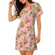 thumbnail image 2 of Fotbe Strawberry Floral Bata de Dormir para Mujer con Estampado, Camisón de Algodón de Manga Corta, Ropa de Dormir Casual, 2 of 6