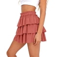 thumbnail image 4 of yillto Womens Shorts Skirts Ruffle High Waist Wide Leg Loose Shorts Summer Lightweight Flowy Shorts, 4 of 7