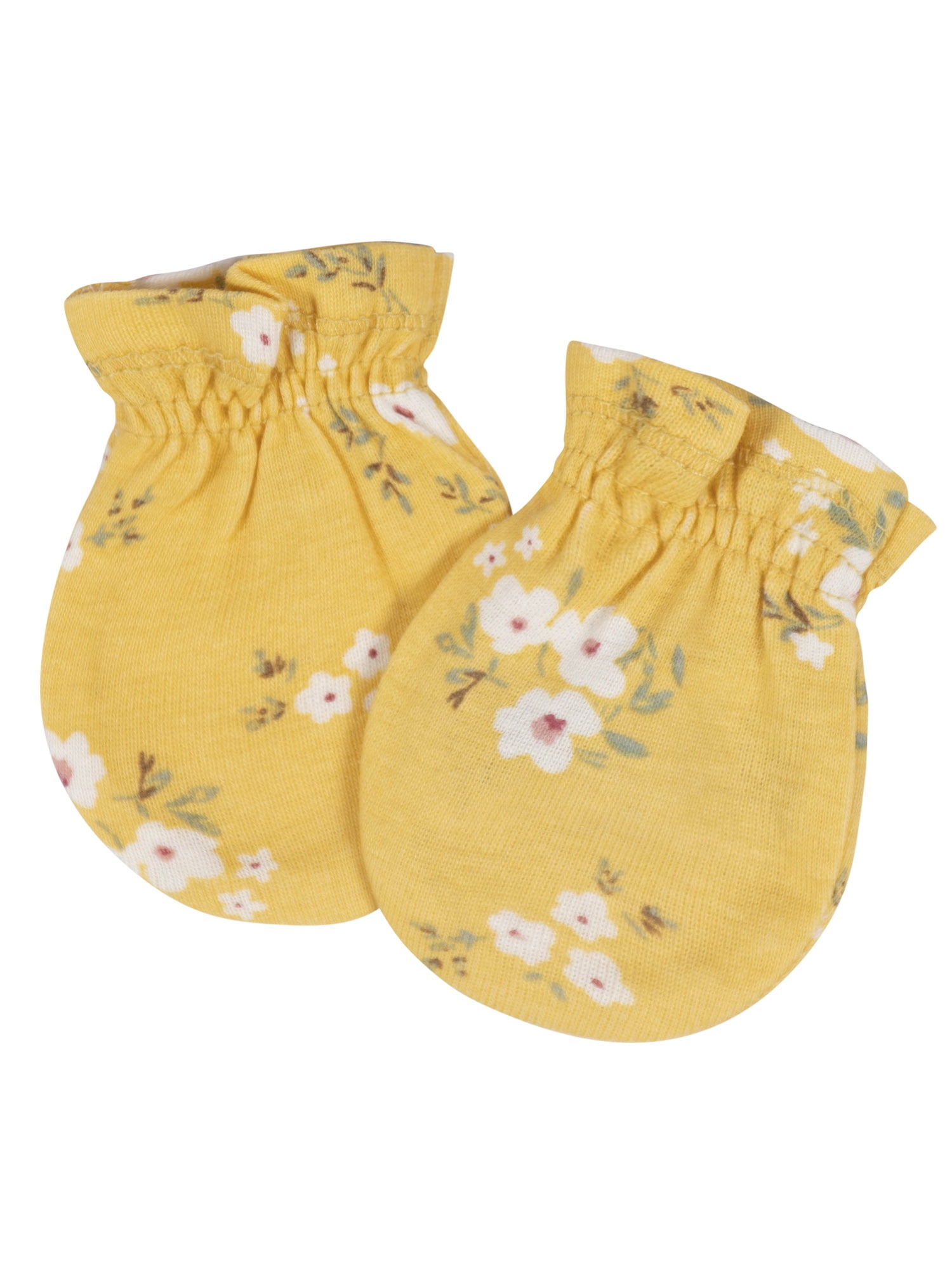 Gerber Baby Girl No Scratch Mittens & Caps Set, 8-Piece (Newborn - 0/3M)