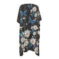 thumbnail image 2 of HELLHERO High Quality Fabrics Long Kimono Swimsuit Cover Up for Summer Breathable Loose Butterfly Daisy, 2 of 6