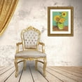 thumbnail image 3 of Van Gogh, Vincent 12x14 Gold Ornate Wood Framed with Double Matting Museum Art Print Titled - Three Sunflowers in a Vase, 1888, 3 of 4