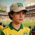 thumbnail image 6 of Only Moment Khaki World Cup Fan Gear Baseball Cap Golf Dad Hat Polyester Cotton Blend Vintage Adjustable Dad Hats Gift for Men/Women,Unstructured One Size, 6 of 8