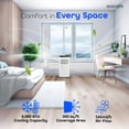 thumbnail image 6 of SereneLife SLPAC180W Portable Conditioner-3-in-1 Compact Standing Air Conditioner for Room Up to, Floor AC Unit with Remote Control, Universal Casters, Window Mount Kit, 6 of 7