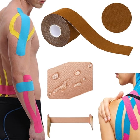Kaireo Premium Stretchable Muscle Tape 2.5cm×5m Breathable Athletic Wrap for Body Joint Support and Sports Recovery
