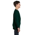 thumbnail image 4 of Gildan G540B Youth Heavy Cotton 100% Cotton Long Sleeve&nbsp;T-Shirt, Forest Green, M, 4 of 5