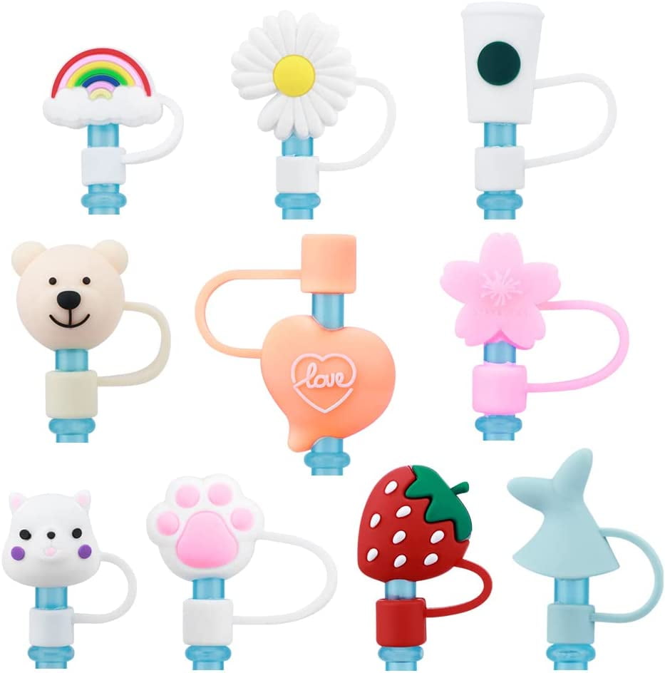  THE Mouse Cute Cartoon Kids Straw Tips Covers,Food Grade  Reusable Silicone Straw Tip,funny Straw Covers Cap Plugs,Anti-dust Soft  Straw Toppers Drinking Straw Tips Lids for 6-10 mm : Home & Kitchen