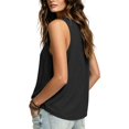 thumbnail image 4 of ClodeEU Women's V Neck Sleeveless Tank Top,Casual Loose Summer Camisole Blouse Black,Women's Plus L, 4 of 7