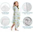 thumbnail image 7 of Light Blue Daisy Flower Pattern Hooded Bath Towel，60"x35" for Ages 3 To 12 Kids, Quick Dry Lightweight Soft Microfiber Hood Beach Towel Cover Up for Kids, 7 of 7