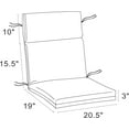 thumbnail image 4 of Outdoor Chair Cushions Patio, Indoor High Back Chair Cushion - Set of 2 Simple Modern Grey, 4 of 10