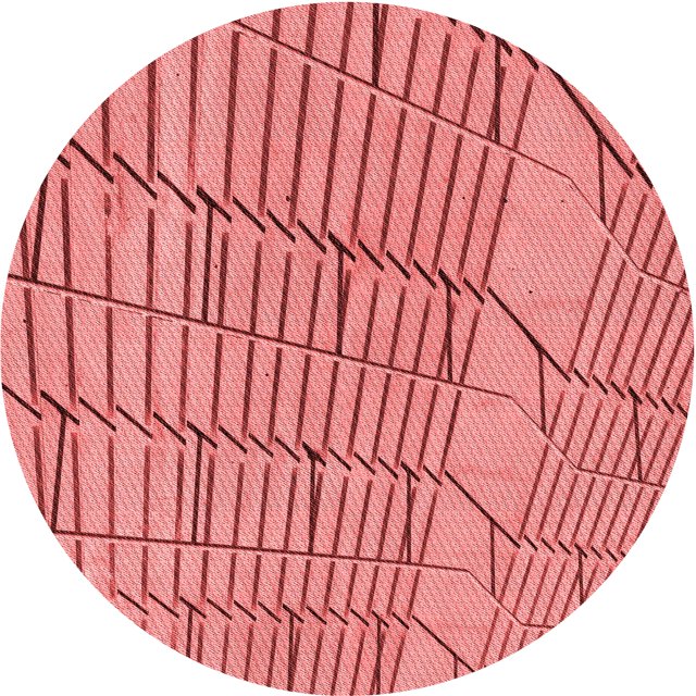 Ahgly Tapis Rond Lavable en Machine Intérieur Transitionnel Rose Corail Clair, 5 Pieds Rond