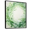 thumbnail image 2 of Designart "Whirling Verdant Green Wreaths" Wreath Floater Framed Wall Art Prints, 2 of 5