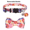 thumbnail image 3 of Collar floral para gato con cascabel de pajarita, paquete de 2 lindos collares de gato con flores y pajarita extraíble (floral), 3 of 5