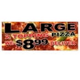 thumbnail image 1 of Large 2 Topping Pizza 8.99 13 oz Vinyl Banner With Metal Grommets, 1 of 5
