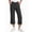 Dark Gray, variant on SBYOJLPB Solid Color Capris Pants for Women Elastic Waist Pocket Casual Stretchy Stylish Pants for Spring Summer Women's Cropped Pants